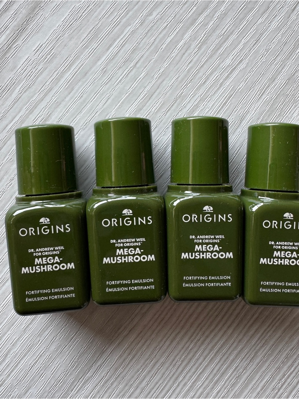 4x Origins Mega Mushroom Relief & Resilience Fortifying Emulsion 7ml Each